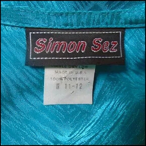 Vintage 20s Style Drop Waist Dress with Art Deco Print - 80s Flapper Costume - Picture 7 of 13